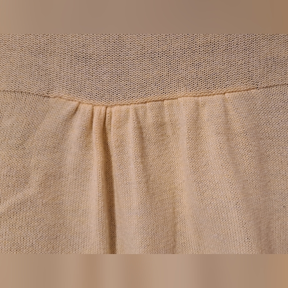 Croft & Barrow Women's Large Sunny Yellow Cardigan Sweater Sleeve Details Pleats - Picture 9 of 10